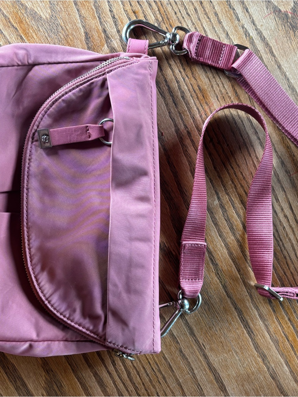 lululemon athletica Mauve Pink Crossbody Bag with Adjustable Strap
